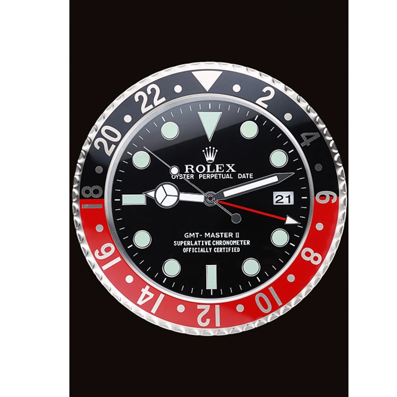 Aaa replica watch Rolex 622478 Wall Master Black-Red II GMT Clock 0630